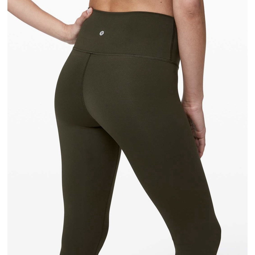 Lululemon Wunder Under Crop (High-Rise) *Full-On Luxtreme 21" Dark Olive Size 2